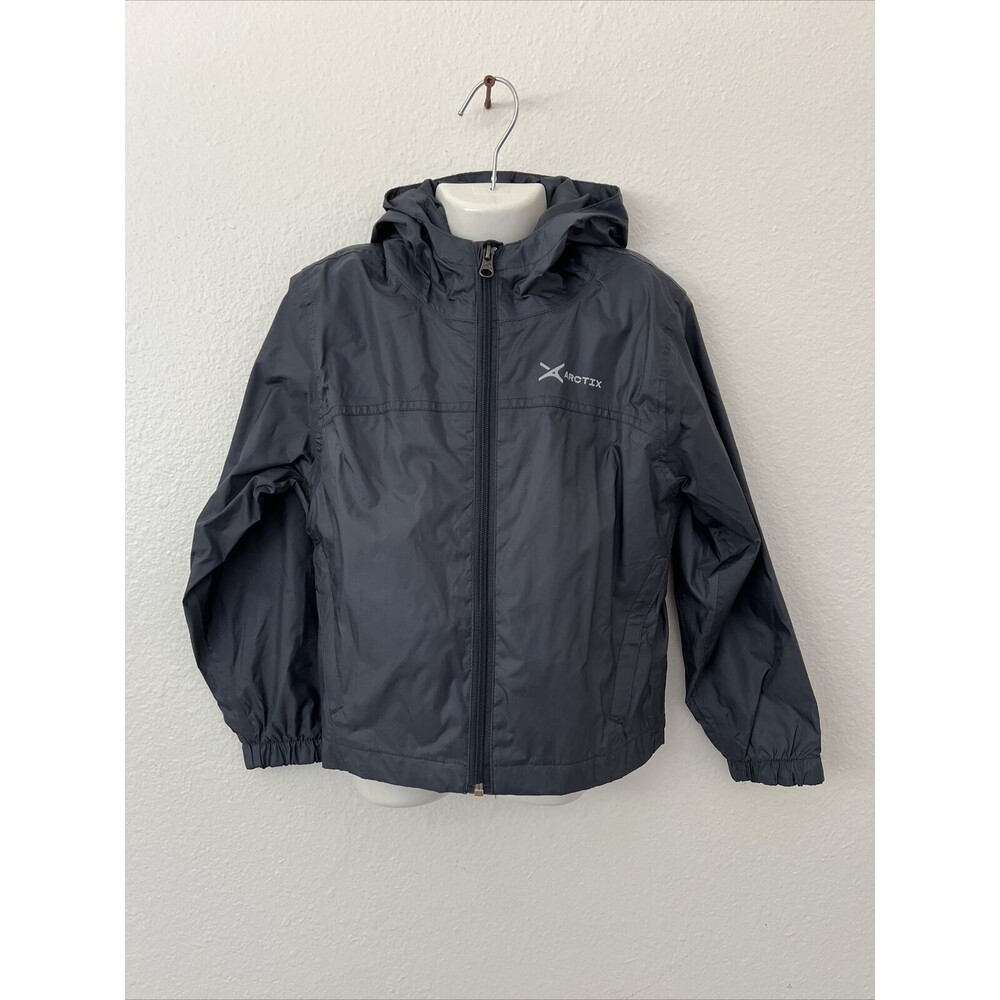 Arctix Kids Stream Rain Jacket Windbreaker HoodedWater Weatherproof Unisex Grey